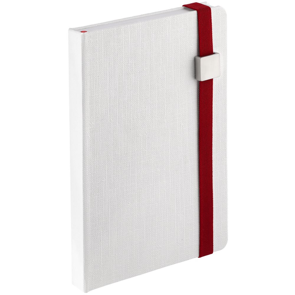 Блокнот Tex Metal, недатированный, белый с красным / Миниатюра WWW (1000)