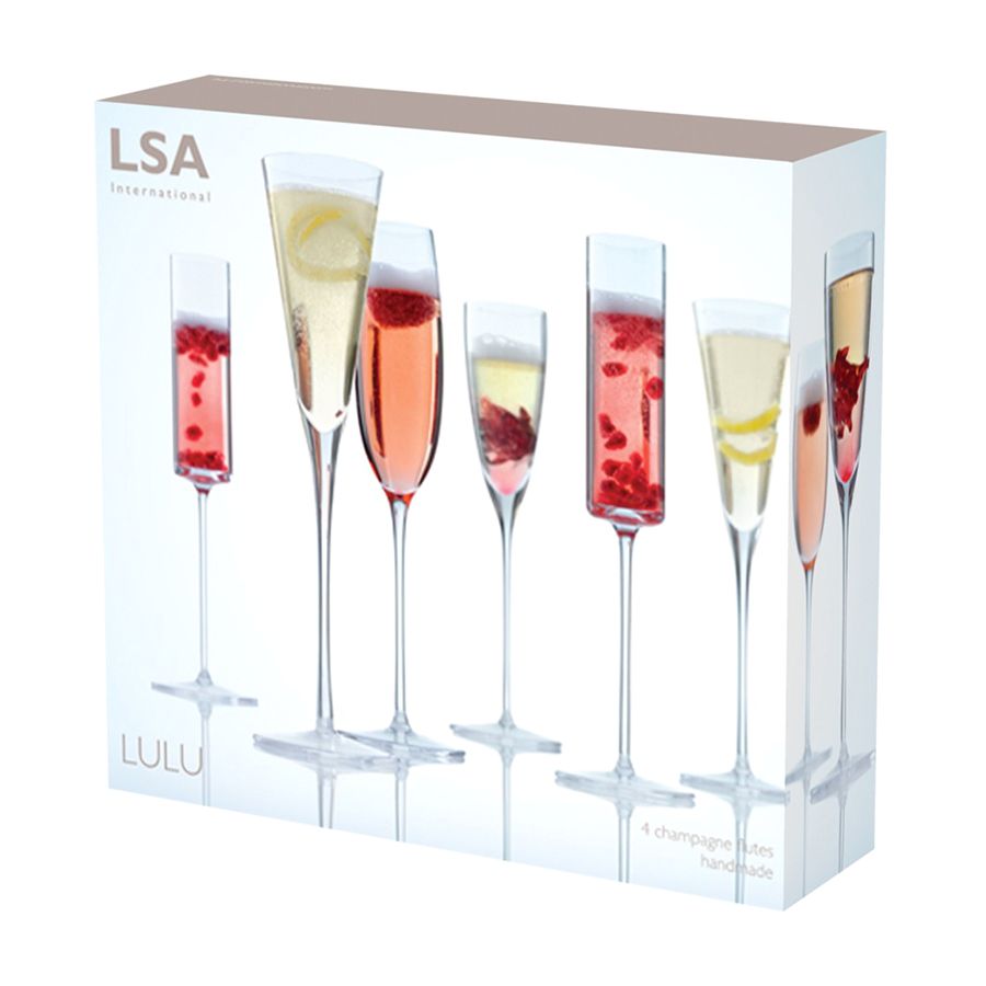 Набор из 4 бокалов для шампанского LuLu Flute / Миниатюра WWW (1000)