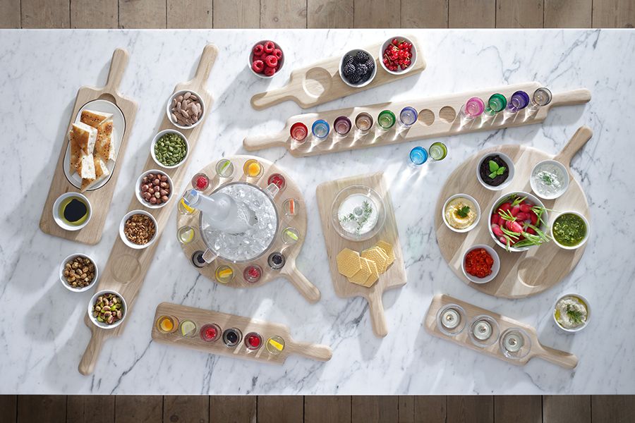 Набор из 6 стопок на подставке Paddle, разноцветный / Миниатюра WWW (1000)