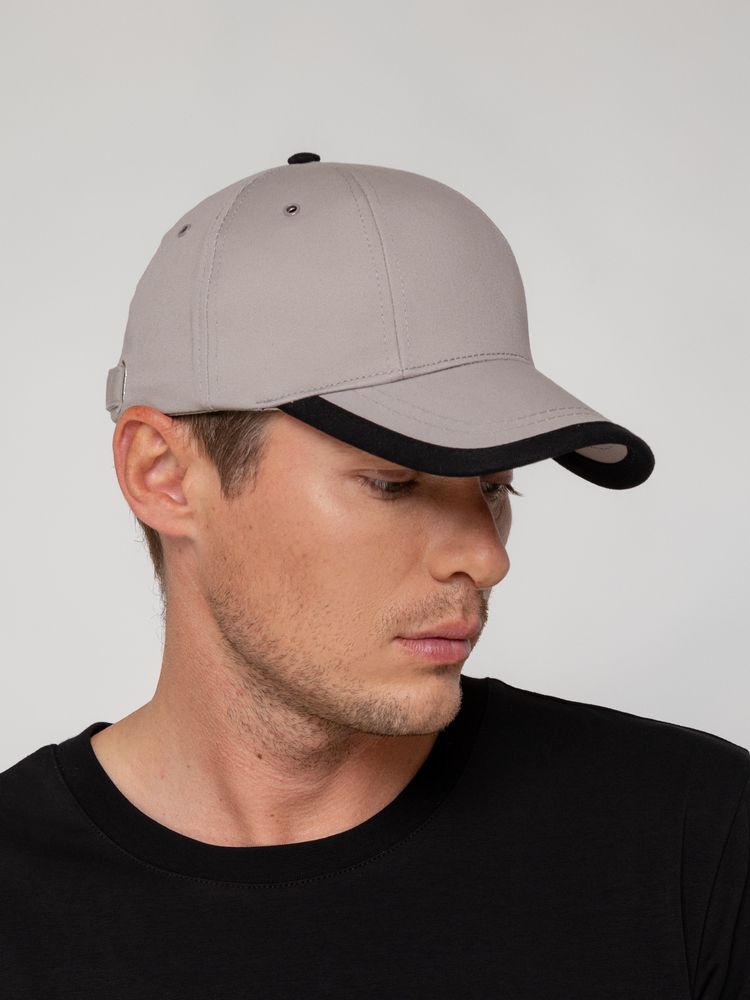 Бейсболка Honor, серая с черным кантом / Миниатюра WWW (1000)