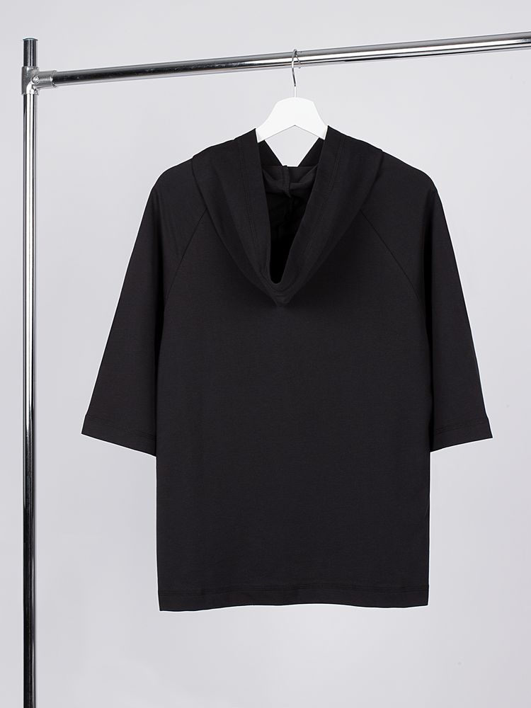 Футболка оверсай унисекс с капюшоном Neofit, черная / Миниатюра WWW (1000)