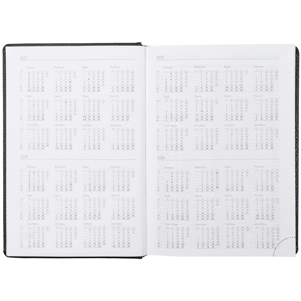 Ежедневник Sagrin, недатированный, черный / Миниатюра WWW (1000)