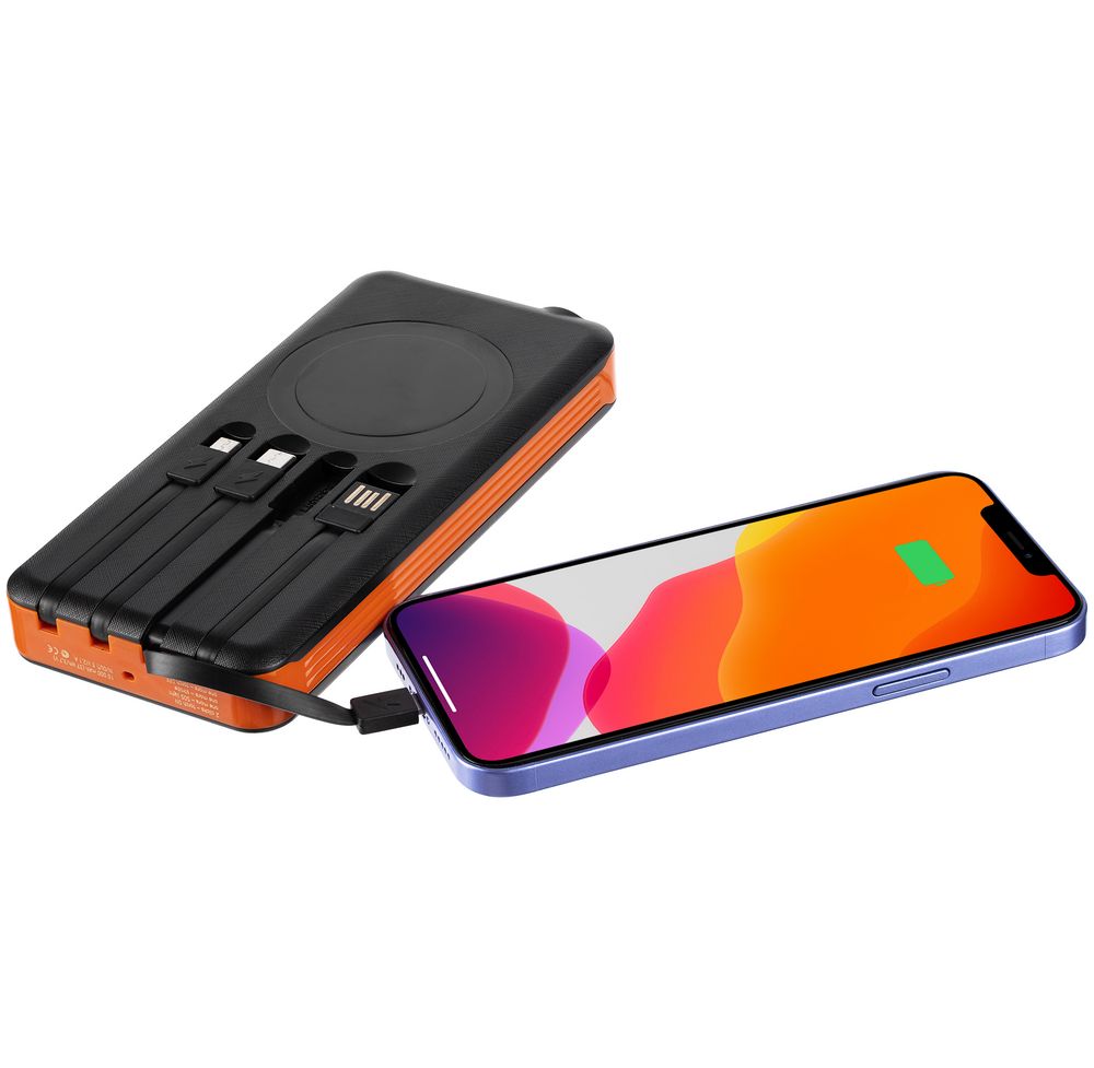 Аккумулятор Holiday Maker, 10000 мАч, оранжевый / Миниатюра WWW (1000)