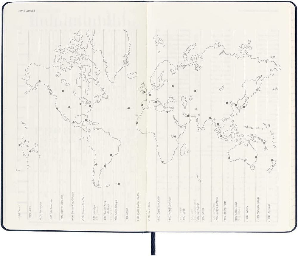 Ежедневник Moleskine Classic Large, датированный, синий / Миниатюра WWW (1000)