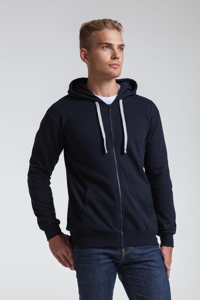 Толстовка на молнии с капюшоном Unit Siverga, темно-синяя / Миниатюра WWW (1000)