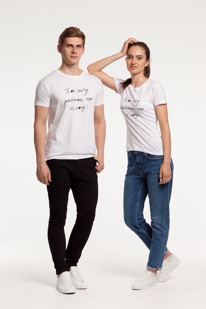 Футболка женская «Так хочу работать», белая / Миниатюра WWW (1000)