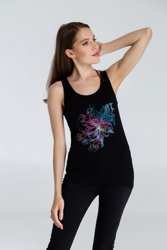 Майка женская Vibrance, черная / Миниатюра WWW (1000)