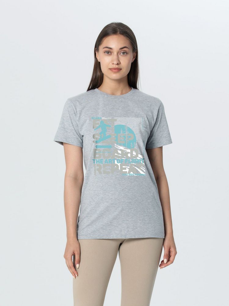 Футболка Snowboard, серый меланж / Миниатюра WWW (1000)