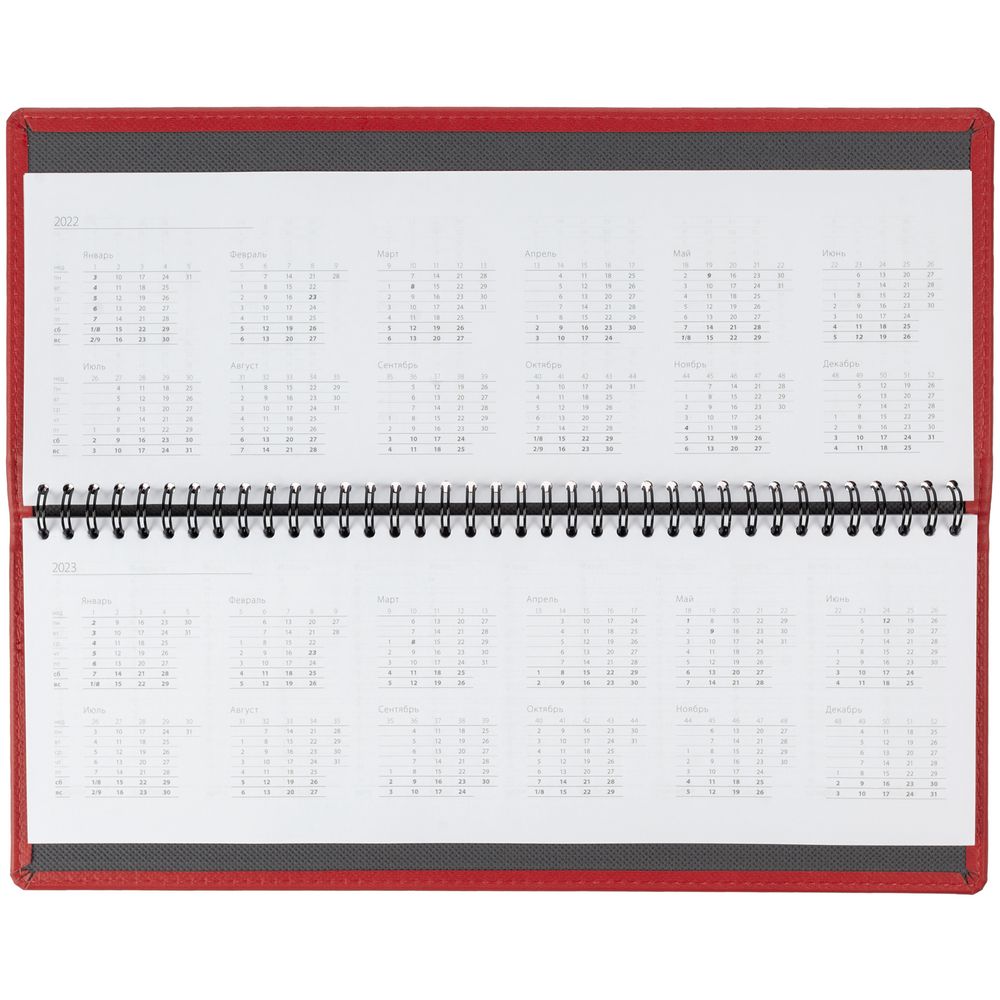 Планинг Latte, недатированный, красный / Миниатюра WWW (1000)