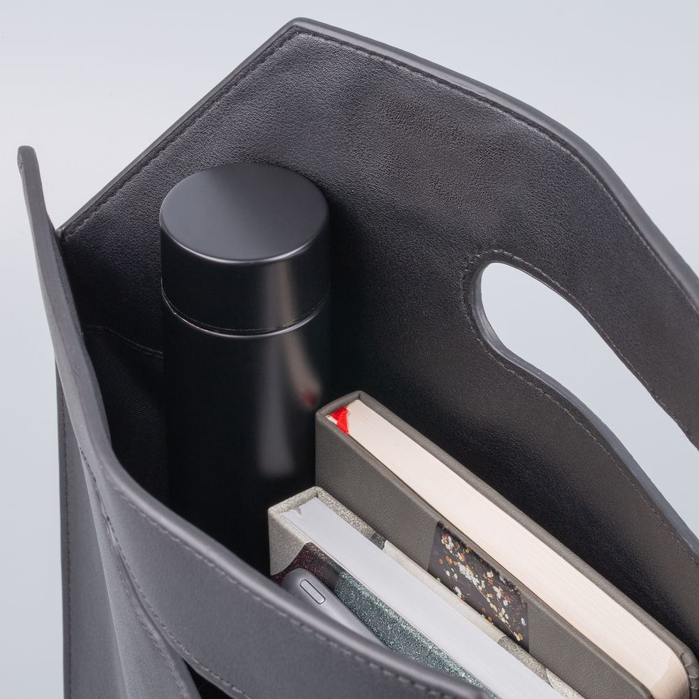 Термобутылка Metropolis, черная / Миниатюра WWW (1000)