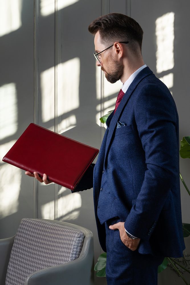 Папка адресная Signature, бордовая с бежевым / Миниатюра WWW (1000)