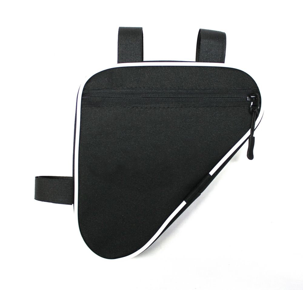 Велосумка на раму BikeLine Mini, черная с белым / Миниатюра WWW (1000)