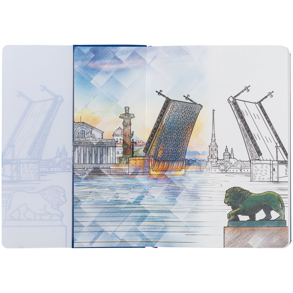Блокнот «Города. Санкт-Петербург», синий / Миниатюра WWW (1000)