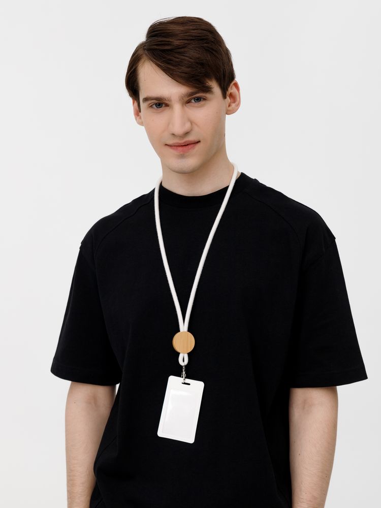 Шнурок для бейджа Tube Wood, белый / Миниатюра WWW (1000)