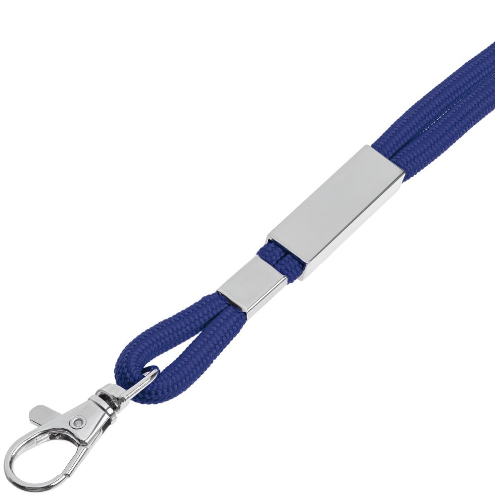 Шнурок для бейджа Tube Metal, синий / Миниатюра WWW (1000)