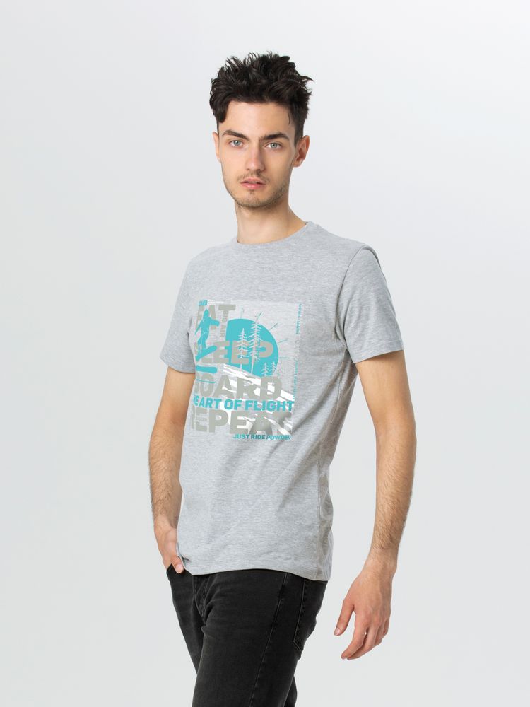 Футболка Snowboard, серый меланж / Миниатюра WWW (1000)