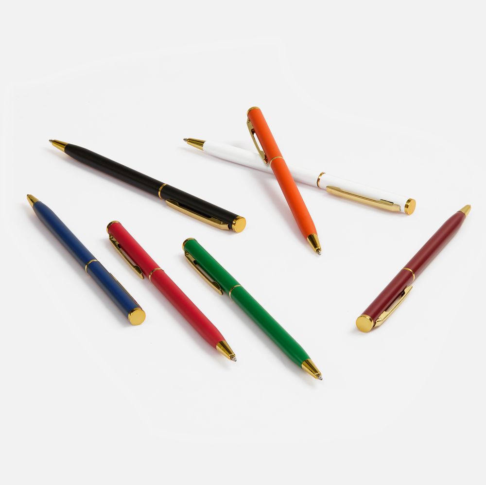 Ручка шариковая Hotel Gold, ver.2, матовая бордовая / Миниатюра WWW (1000)