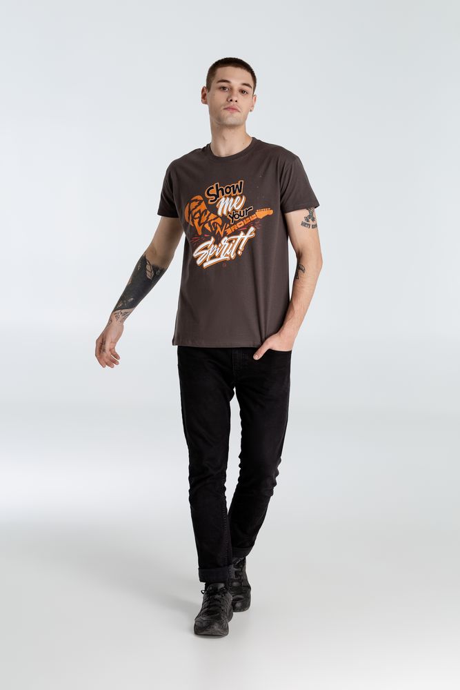 Футболка Show Me Your Rock'n'roll Spirit, темно-серая / Миниатюра WWW (1000)
