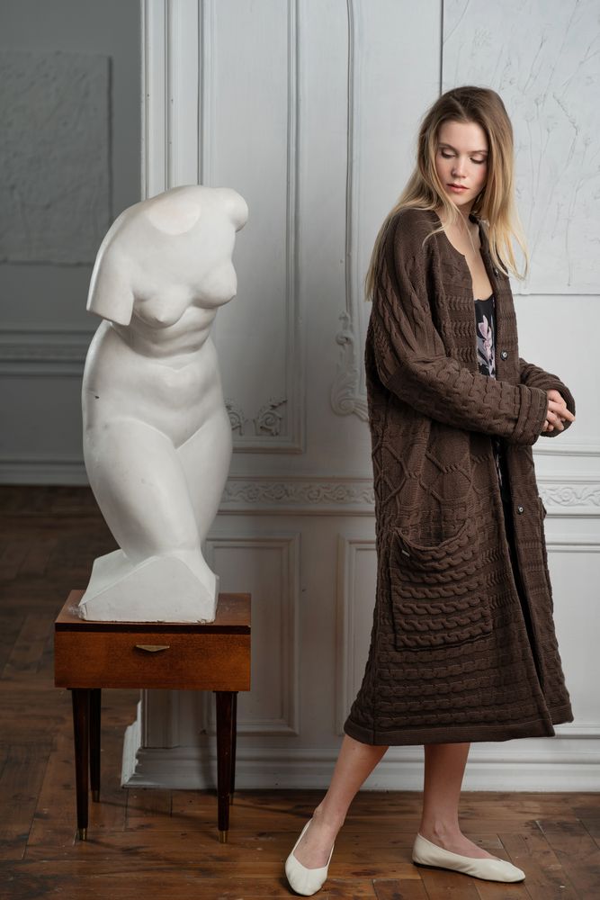 Кардиган женский Warmheart, коричневый / Миниатюра WWW (1000)