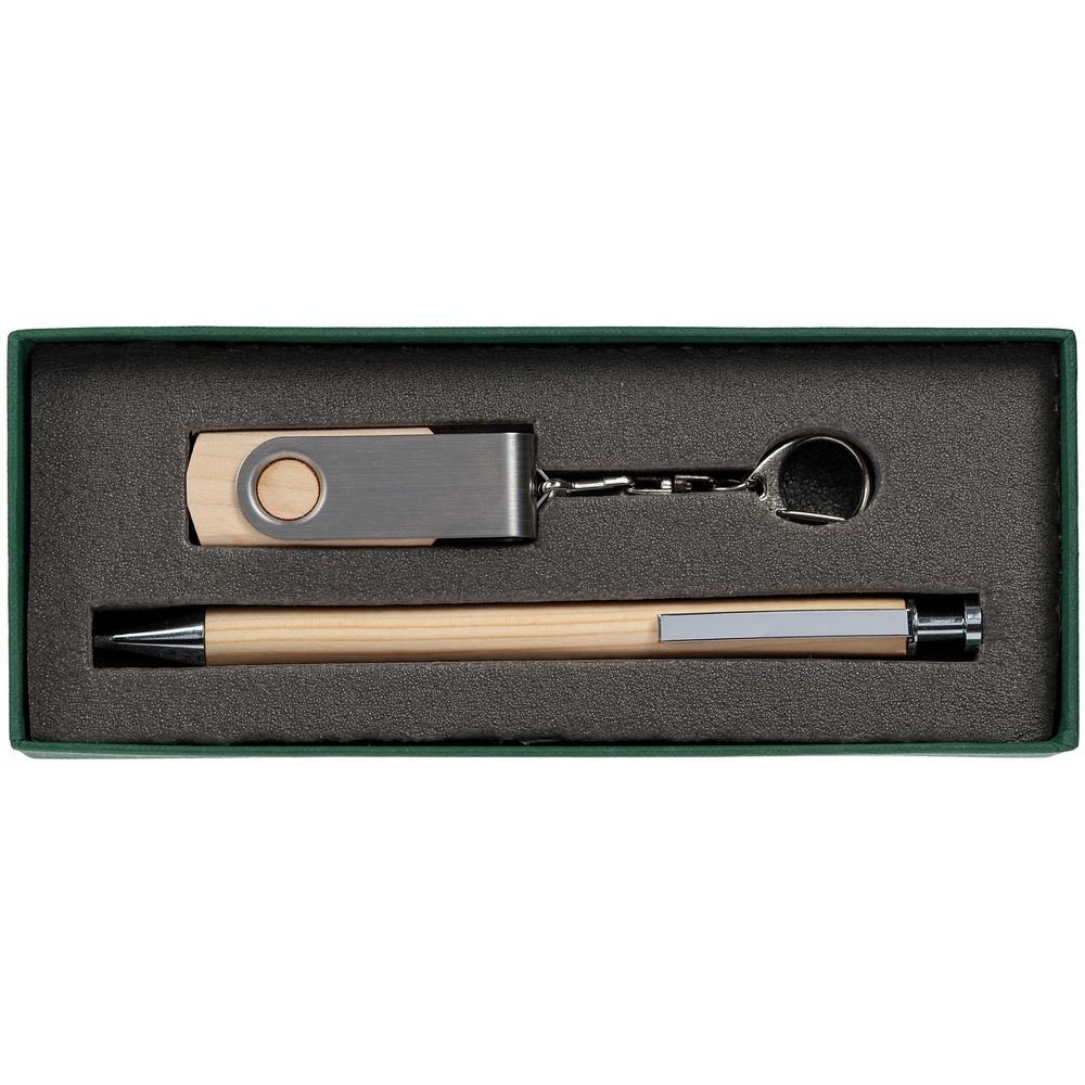 Набор WoodLine, 8 Гб, зеленый / Миниатюра WWW (1000)