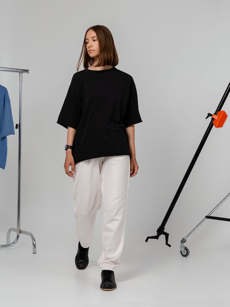 Футболка оверсайз Vozduh 2.0, черная / Миниатюра WWW (1000)