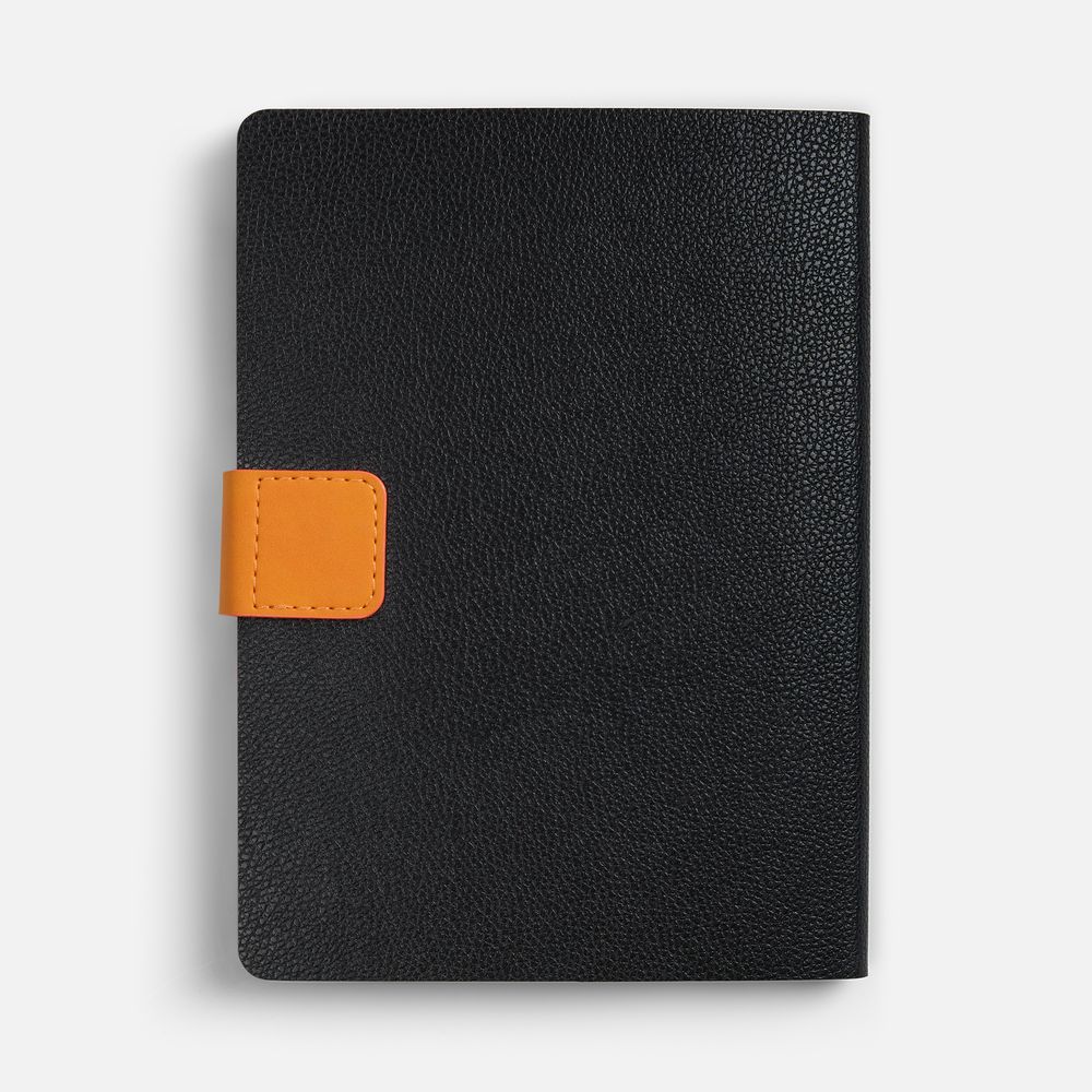 Ежедневник Boom, недатированный, черный с оранжевым / Миниатюра WWW (1000)