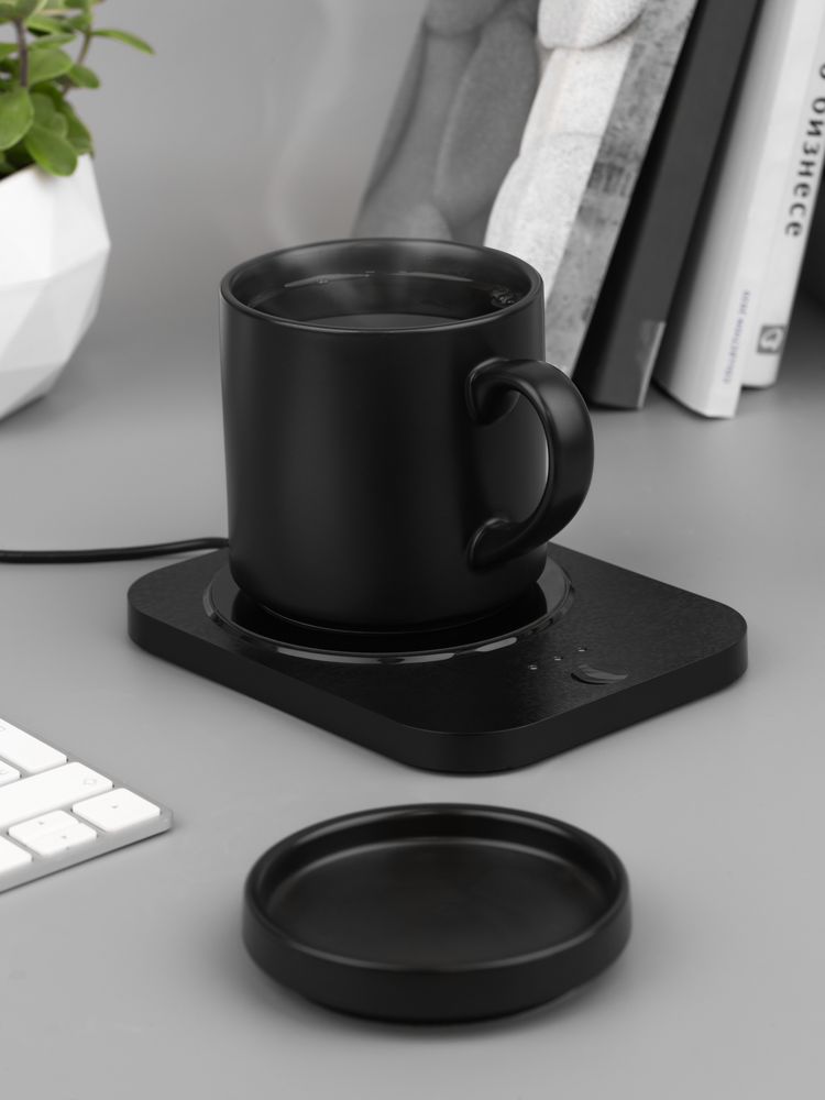 Кружка с подогревом и беспроводной зарядкой Dual Base Plus, черная / Миниатюра WWW (1000)