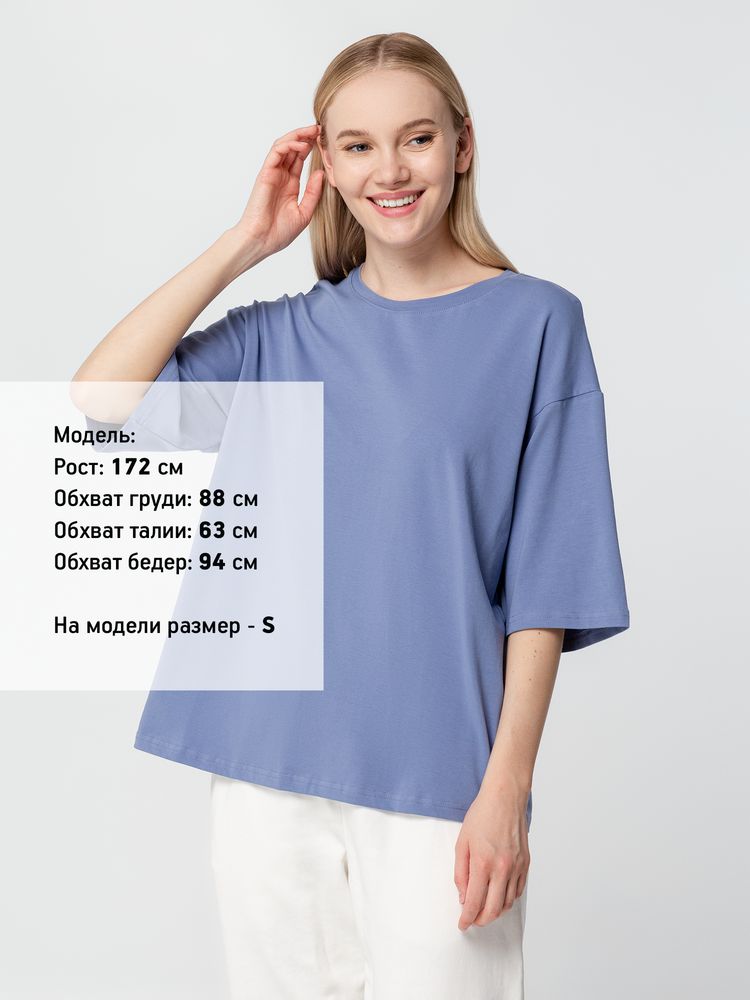 Футболка унисекс оверсайз Street Vibes, синяя (лавандовая) / Миниатюра WWW (1000)
