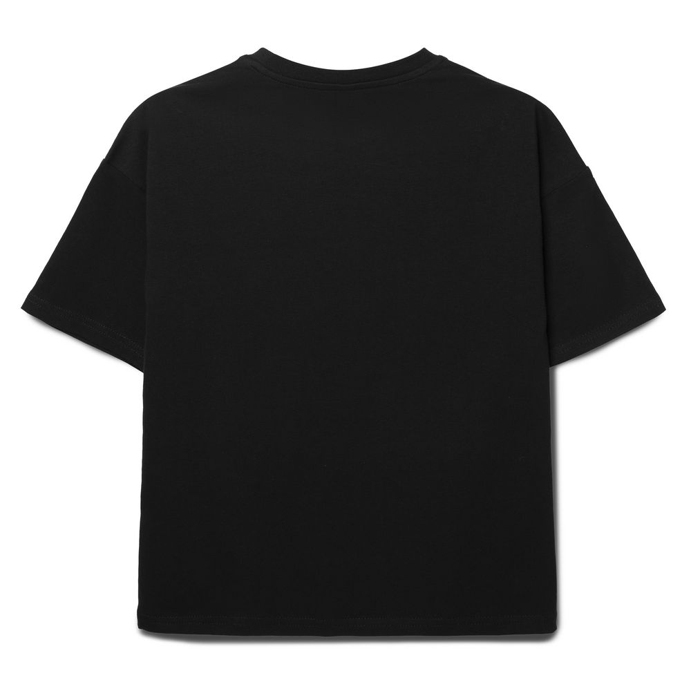 Футболка детская оверсайз Teezer, черная / Миниатюра WWW (1000)