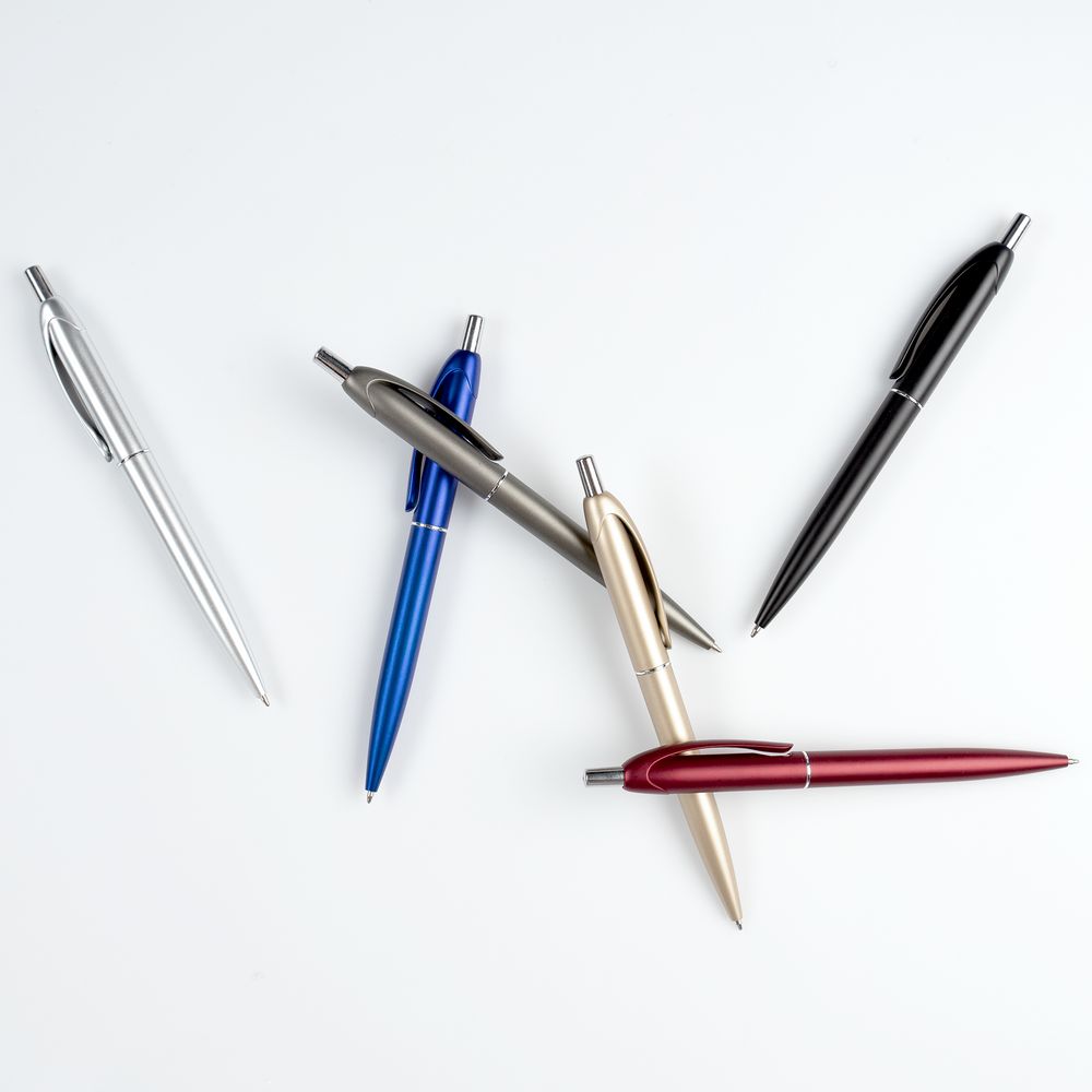 Ручка шариковая Bright Spark, синий металлик / Миниатюра WWW (1000)