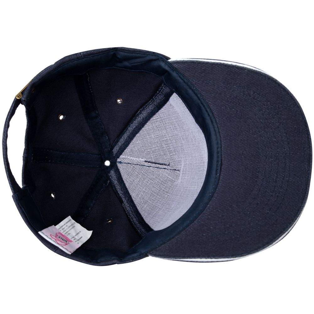 Бейсболка Unit Classic, темно-синяя с белым кантом / Миниатюра WWW (1000)