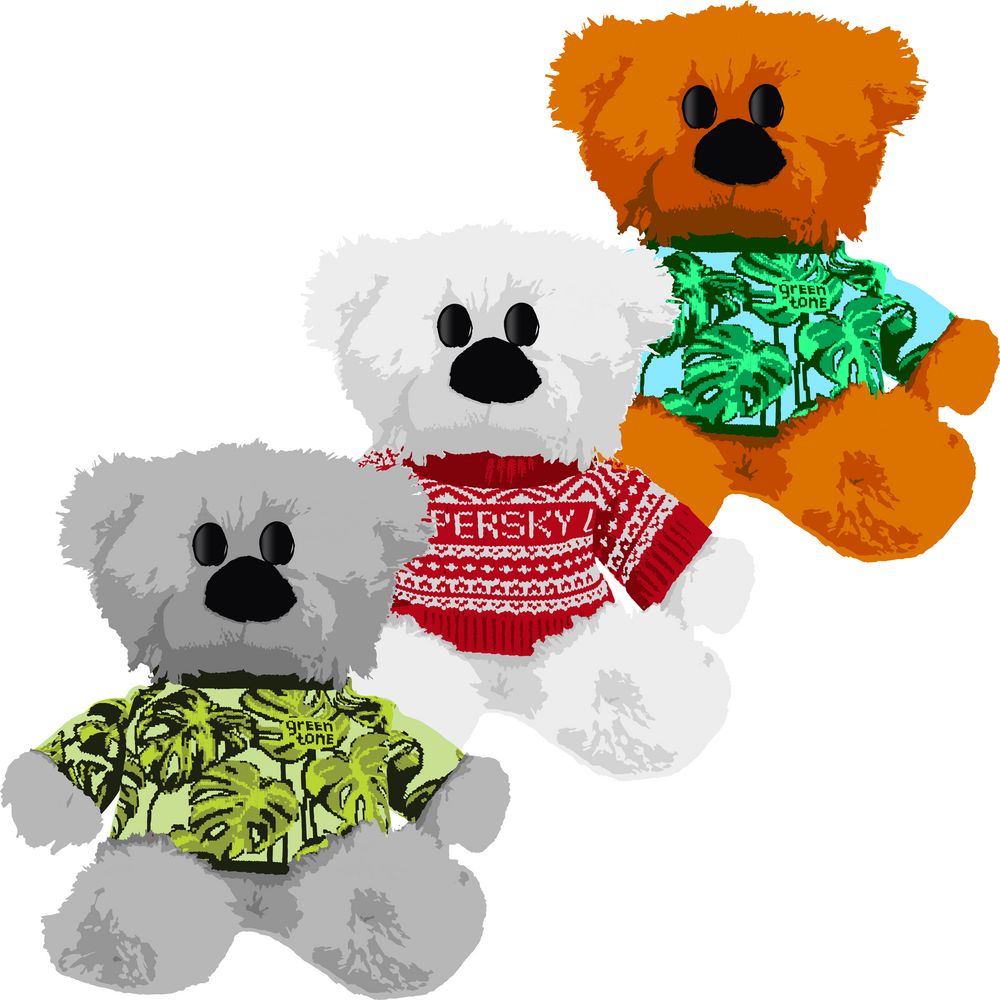 Плюшевый мишка Teddy в вязаном свитере на заказ, малый