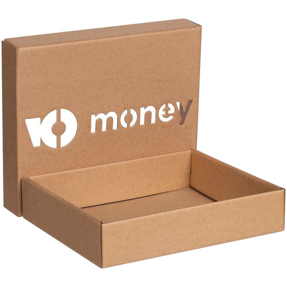 Коробка с вырубной крышкой Klap на заказ, средняя, крафт / Миниатюра WWW (1000)