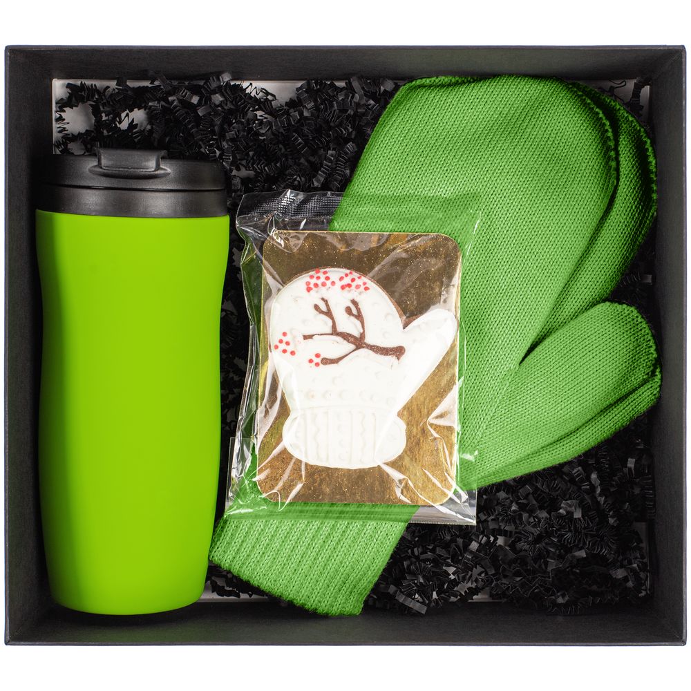 Набор «Зима в ладошке», черный с зеленым / Миниатюра WWW (1000)