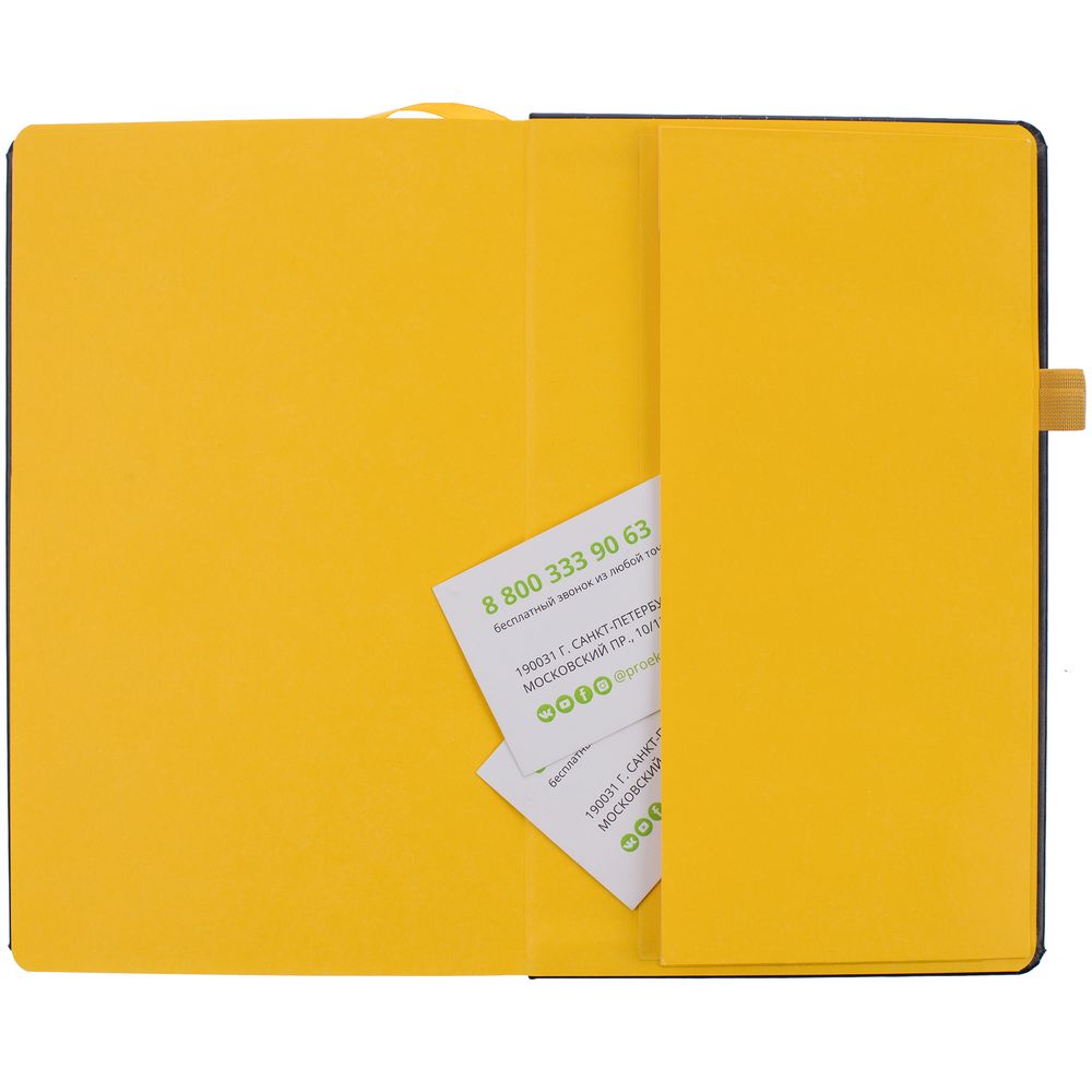 Ежедневник Ton Black, недатированный, черный с желтым / Миниатюра WWW (1000)