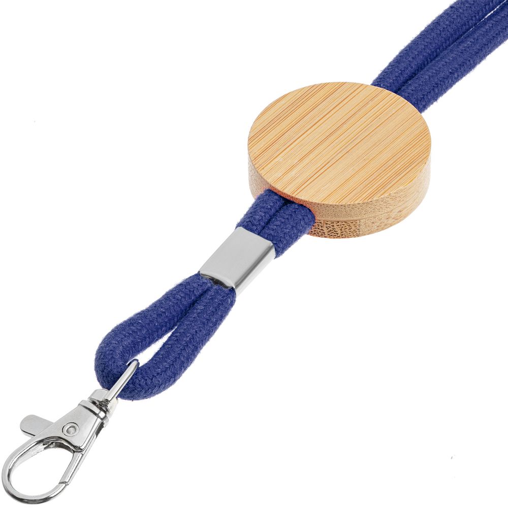 Шнурок для бейджа Tube Wood, синий / Миниатюра WWW (1000)