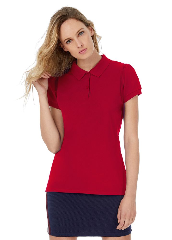 Рубашка поло женская Heavymill красная / Миниатюра WWW (1000)