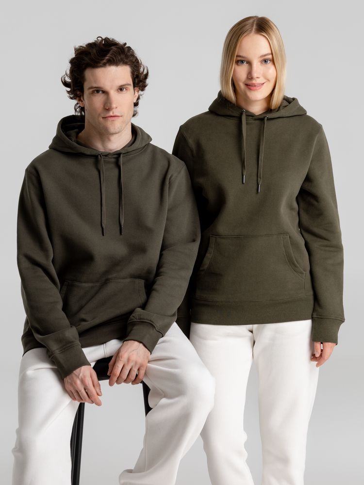 Толстовка с капюшоном унисекс King, хаки / Миниатюра WWW (1000)