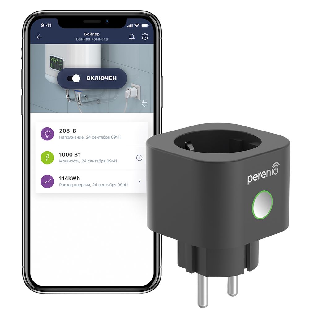 Умная розетка Power Link, черная / Миниатюра WWW (1000)