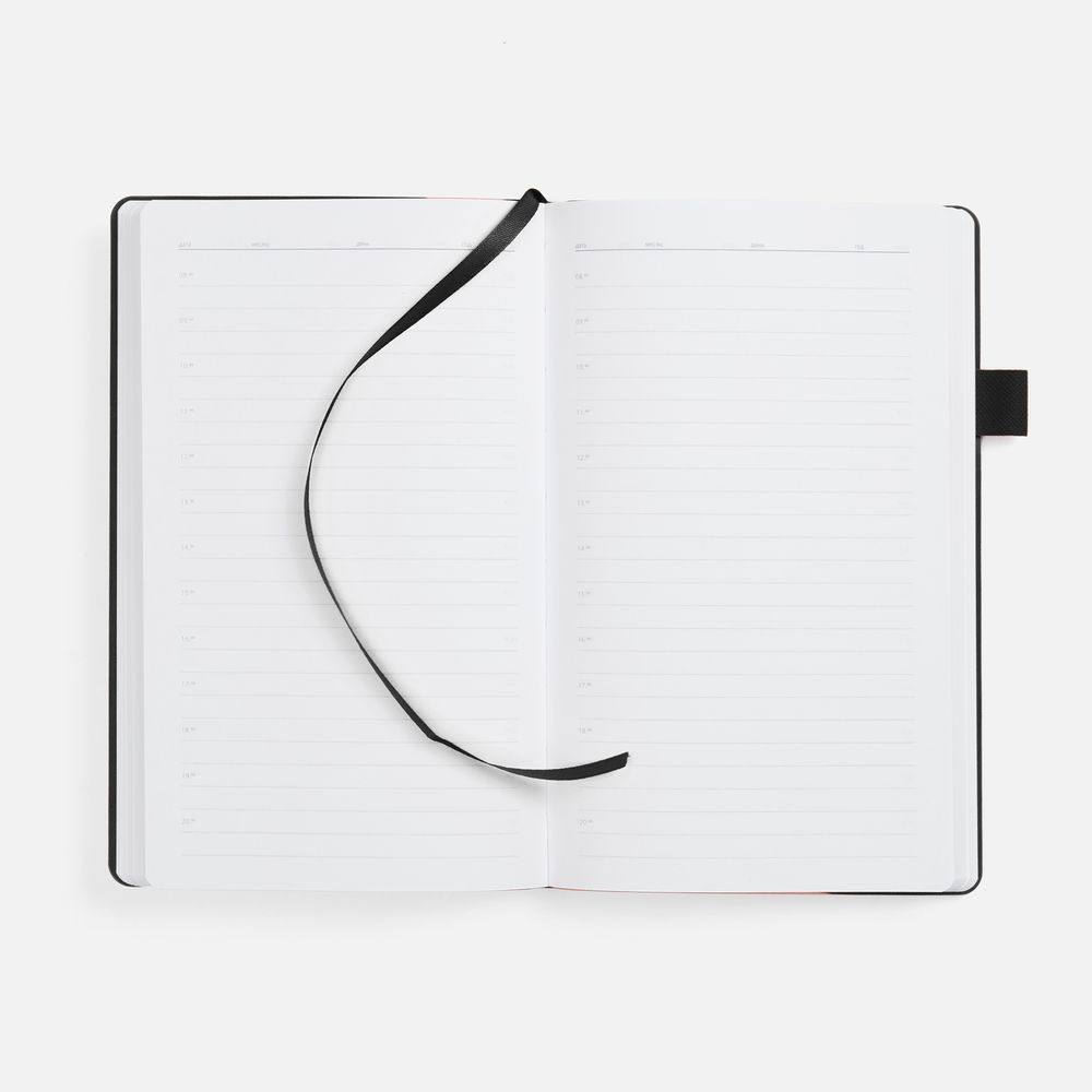 Ежедневник White Shall, недатированный, бело-черный / Миниатюра WWW (1000)