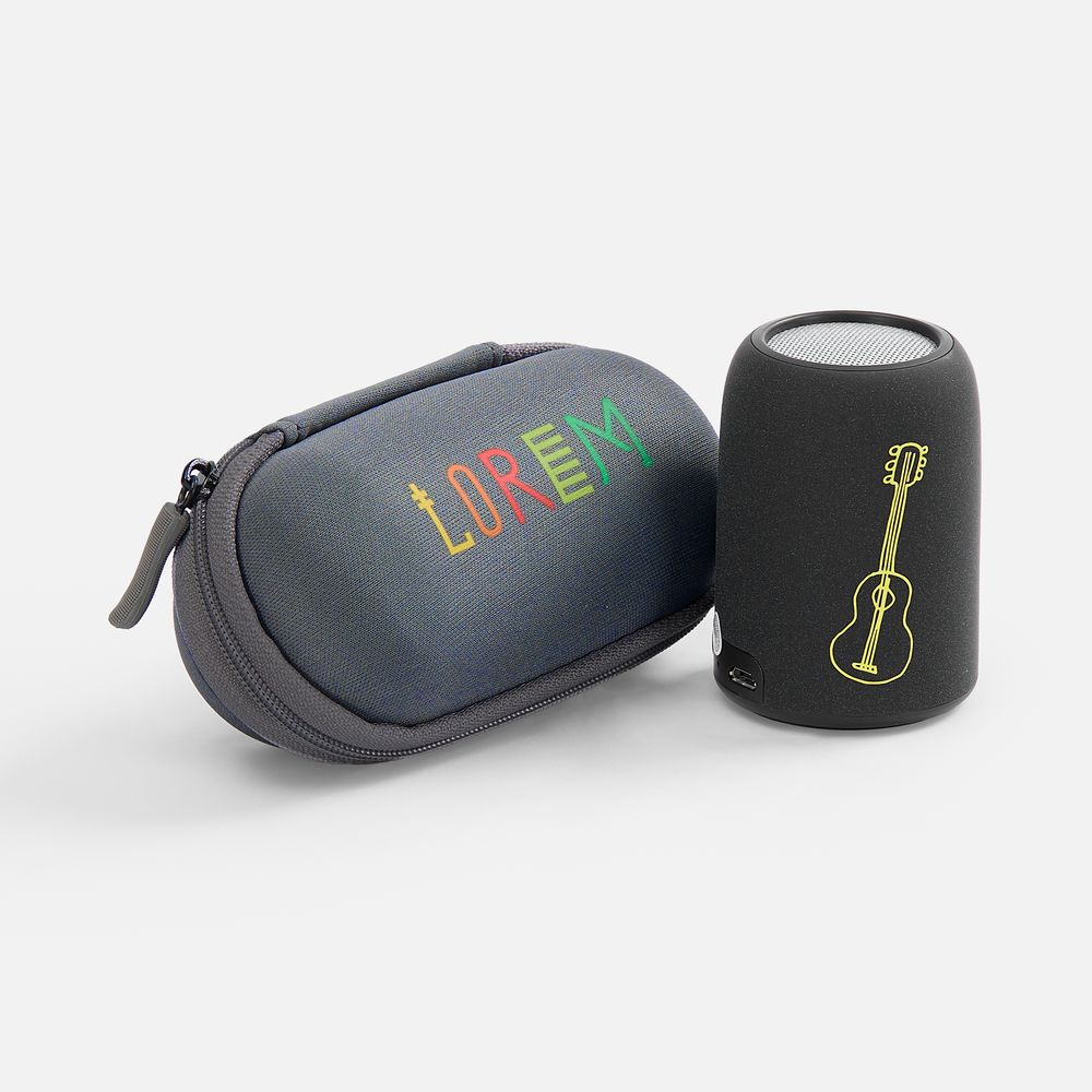 Беспроводная колонка Uniscend Grinder, черная / Миниатюра нанесения (1000)