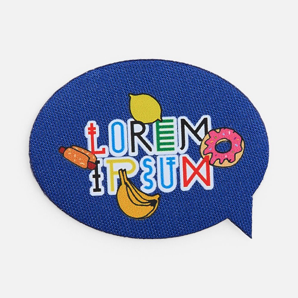 Наклейка тканевая Lunga Bubble, M, синяя / Миниатюра нанесения (1000)