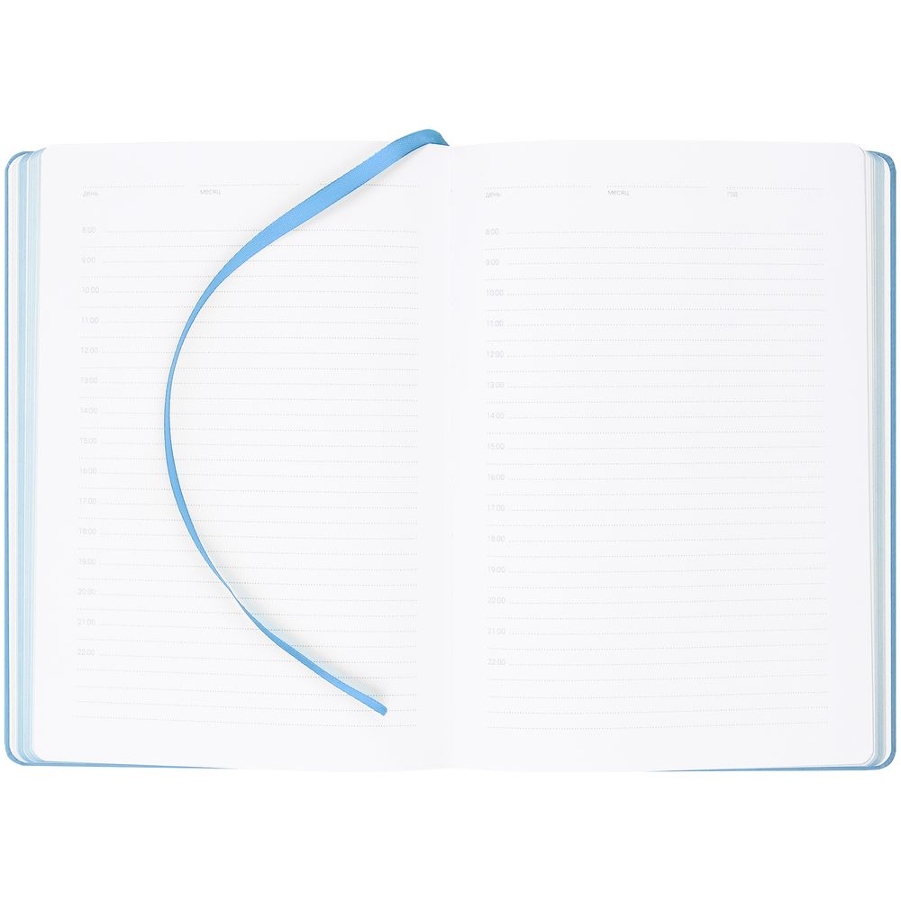 Ежедневник New Factor Metal, голубой / Миниатюра WWW (1000)