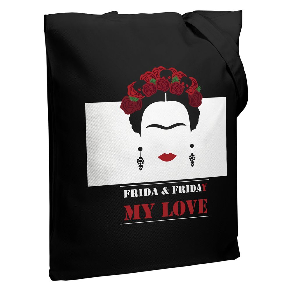 Холщовая сумка Frida & Friday, черная / Миниатюра WWW (1000)