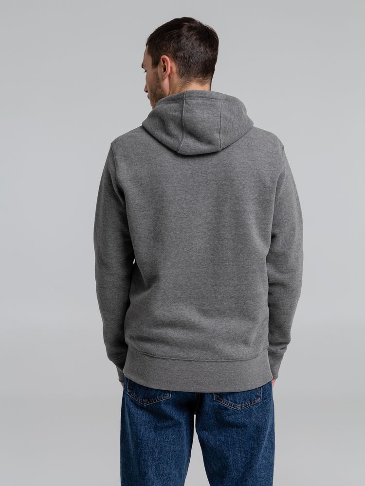 Толстовка с капюшоном на молнии унисекс King, темно-серый меланж / Миниатюра WWW (1000)