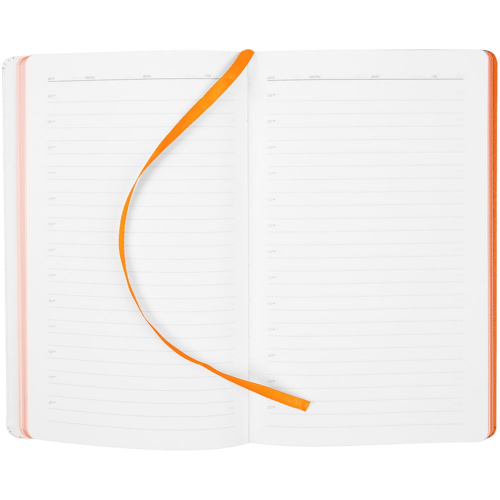 Ежедневник Duplex, недатированный, белый с оранжевым / Миниатюра WWW (1000)