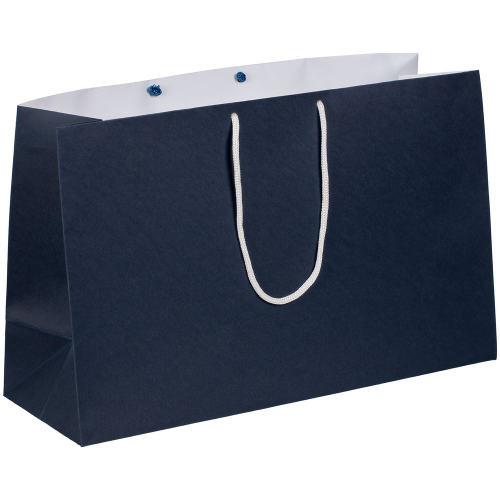 Пакет бумажный Bicolor, белый с синим / Миниатюра WWW (1000)