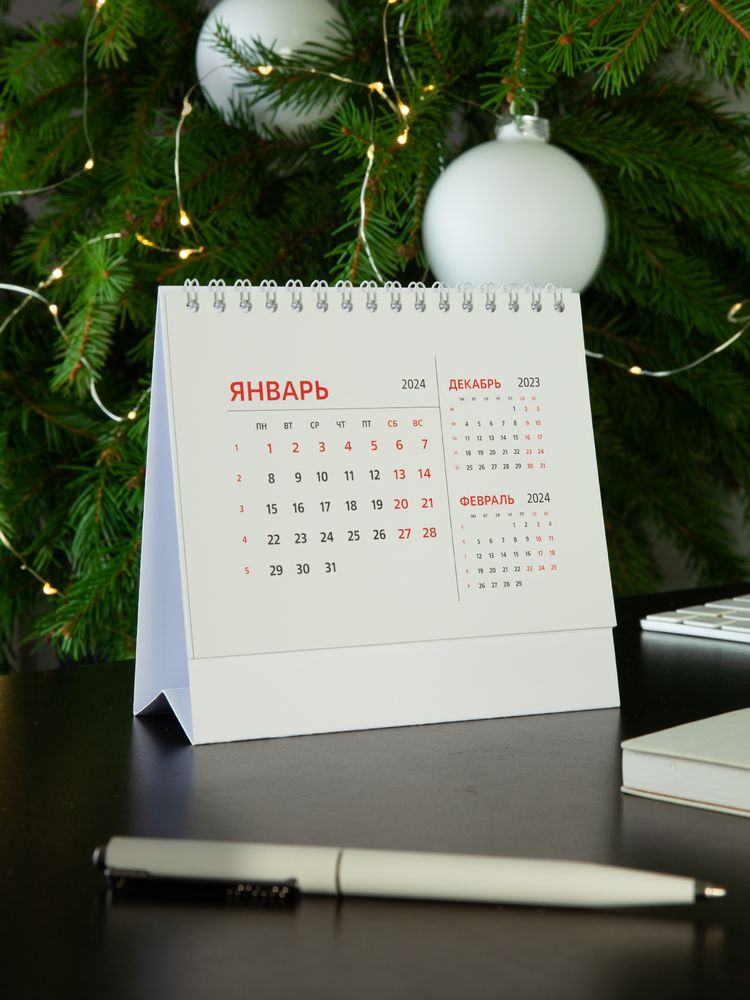 Календарь настольный Datio 2024, белый / Миниатюра WWW (1000)