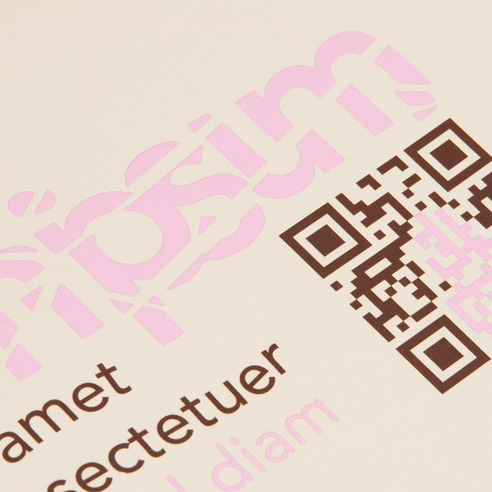 Зонт складной Nicety, бежевый / Миниатюра нанесения (1000)