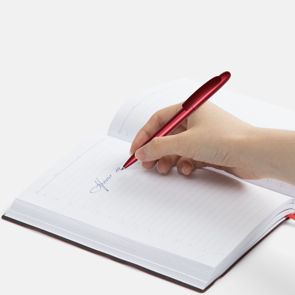 Ручка шариковая Moor Silver, красный металлик / Миниатюра WWW (1000)